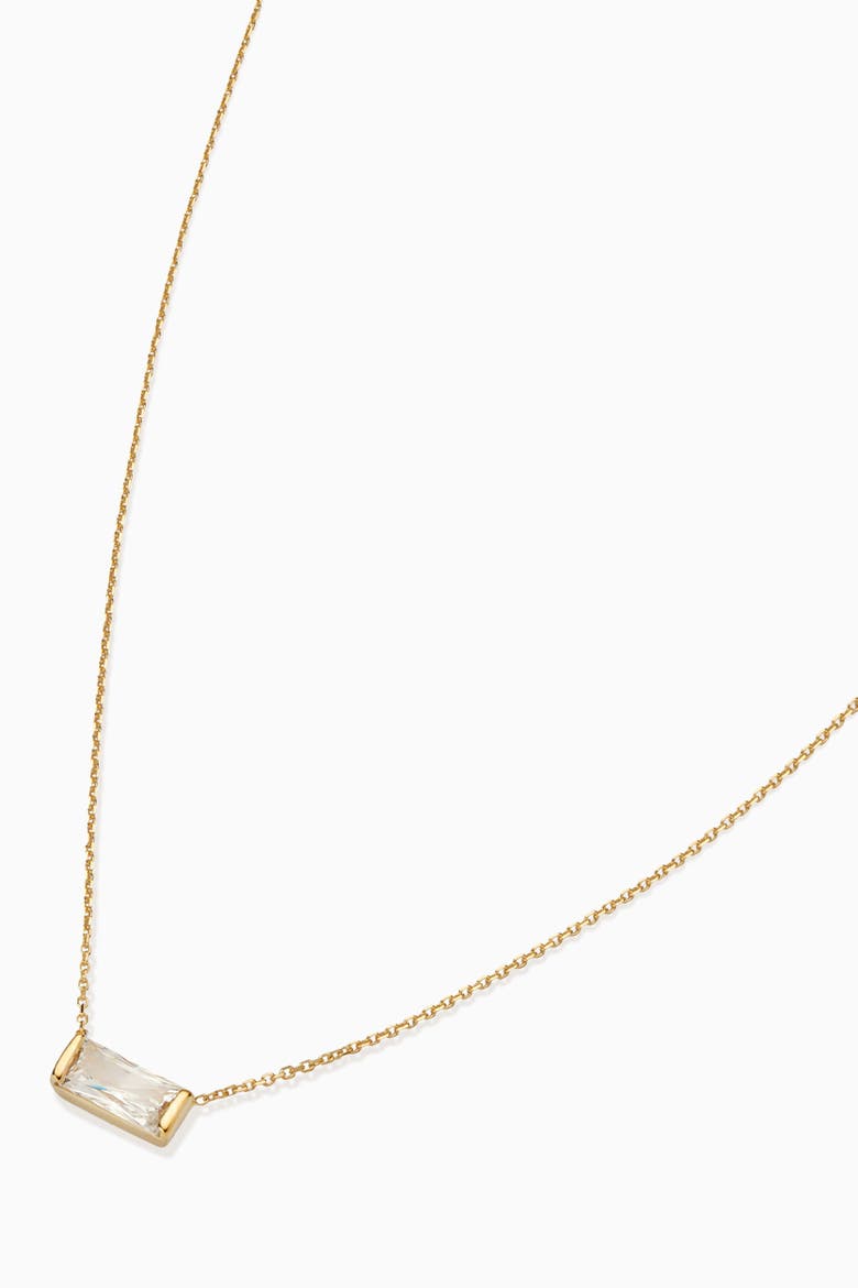 14K Yellow Gold Fresco Baguette Bold Pendant Necklace, Alternate, color, Yellow Gold