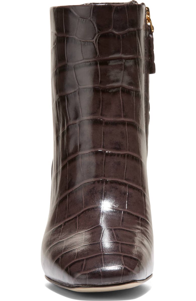 Cole Haan Gemma Bootie, Alternate, color, Dark Chocolate Croc Print Lt