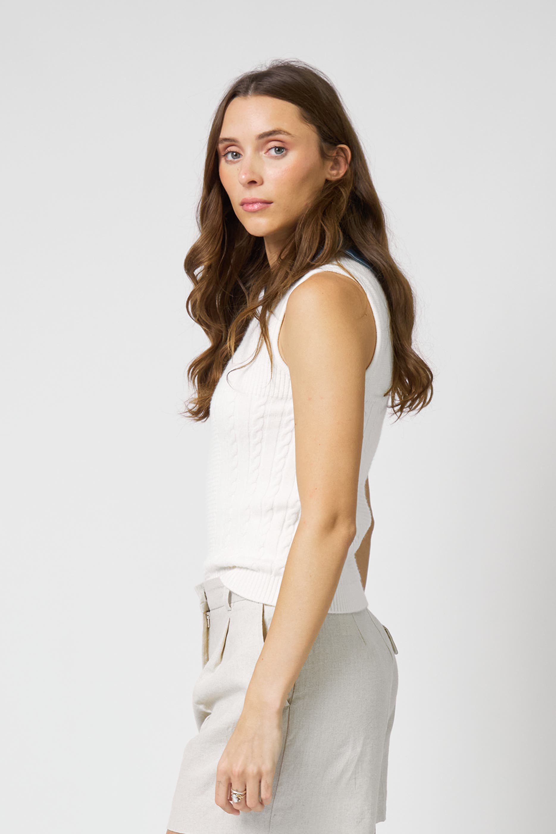 Birdie Pointelle Peplum Top - image 2
