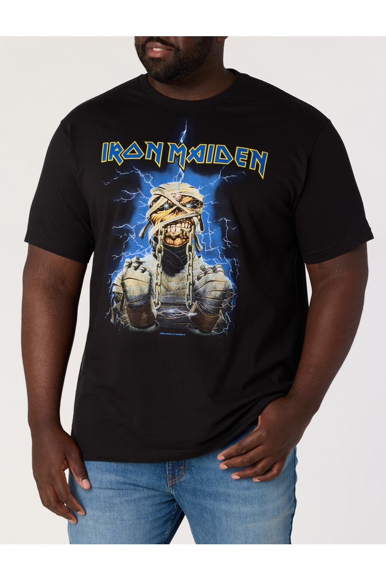 Big & Tall Iron Maiden Graphic Tee, Main, color, BLACK