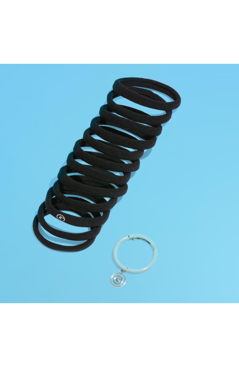 Gimme Beauty Low Profile Hair Bands with Band Ring, Alternate, color, Black