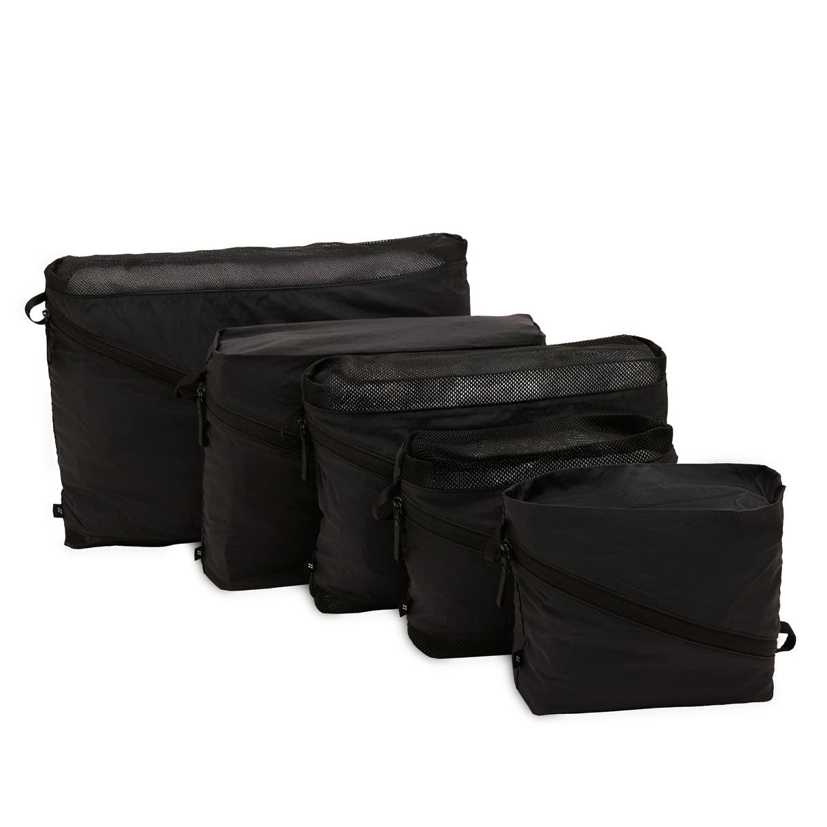 LOJEL ORDO 5-Piece Travel Packing Organizer Set for Suitcases, Alternate, color, Black