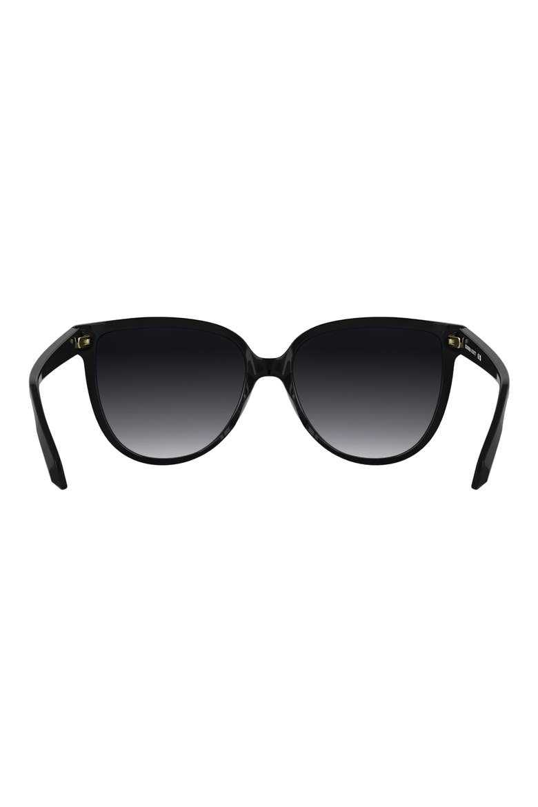 Dira 57mm Gradient Tea Cup Sunglasses, Alternate, color, BLACK