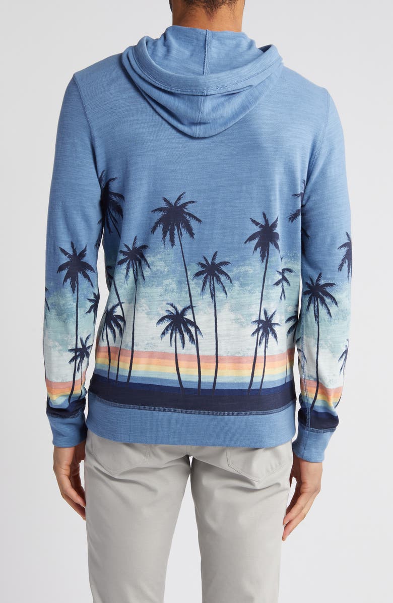 Faherty Palm Tree Print Organic Cotton Hoodie, Alternate, color,