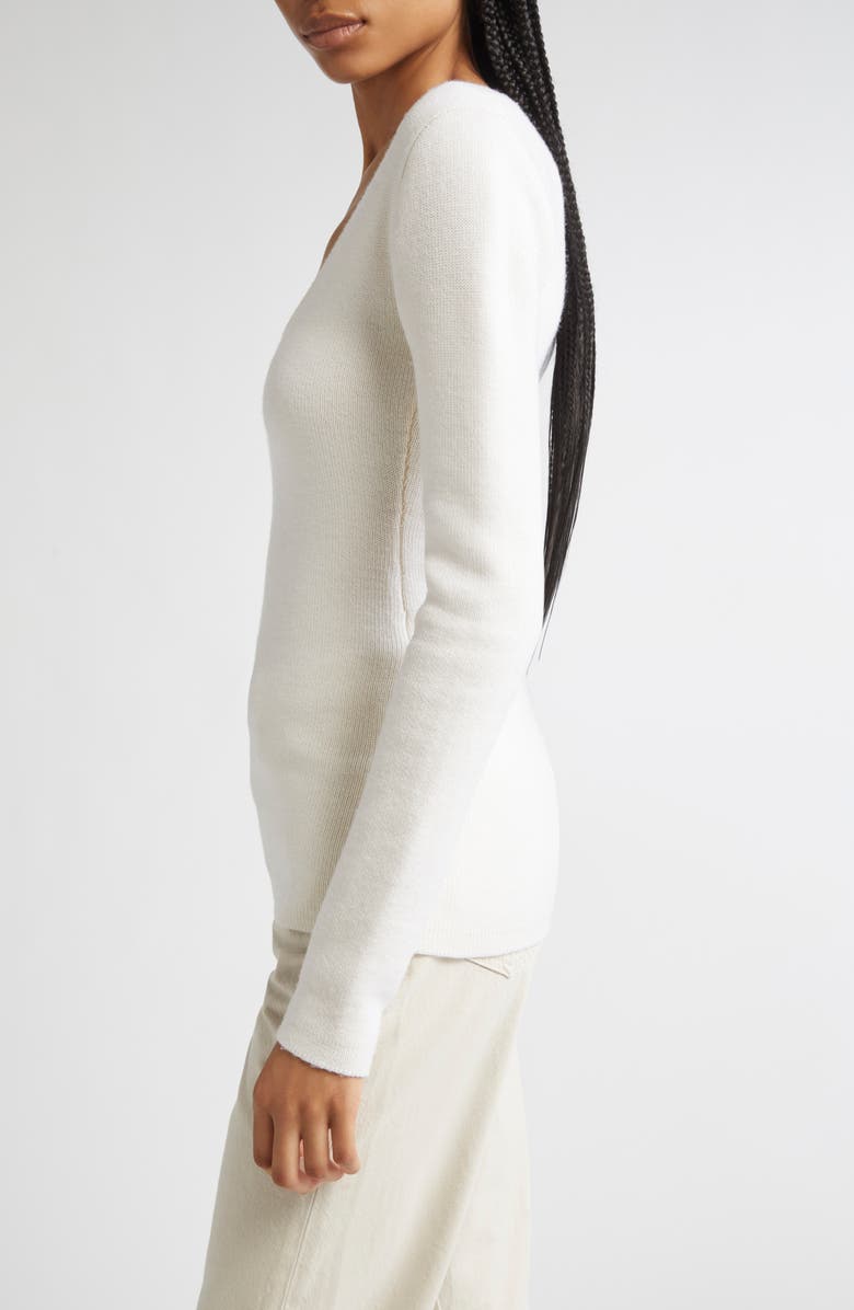 TOTEME Merino Knit Top, Alternate, color, Ecru