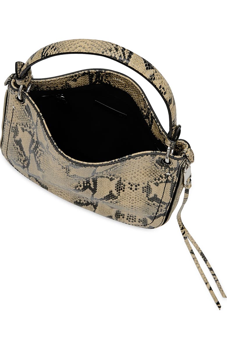Rebecca Minkoff Durango Snakeskin Embossed Leather Crossbody Bag, Alternate, color, Natural