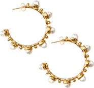 MacRae & Co. Nicole Faux Pearl Hoop Earrings