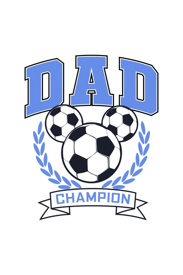 Men's Mickey & Friends Soccer Dad Champion  Graphic T-Shirt, Alternate, color, White