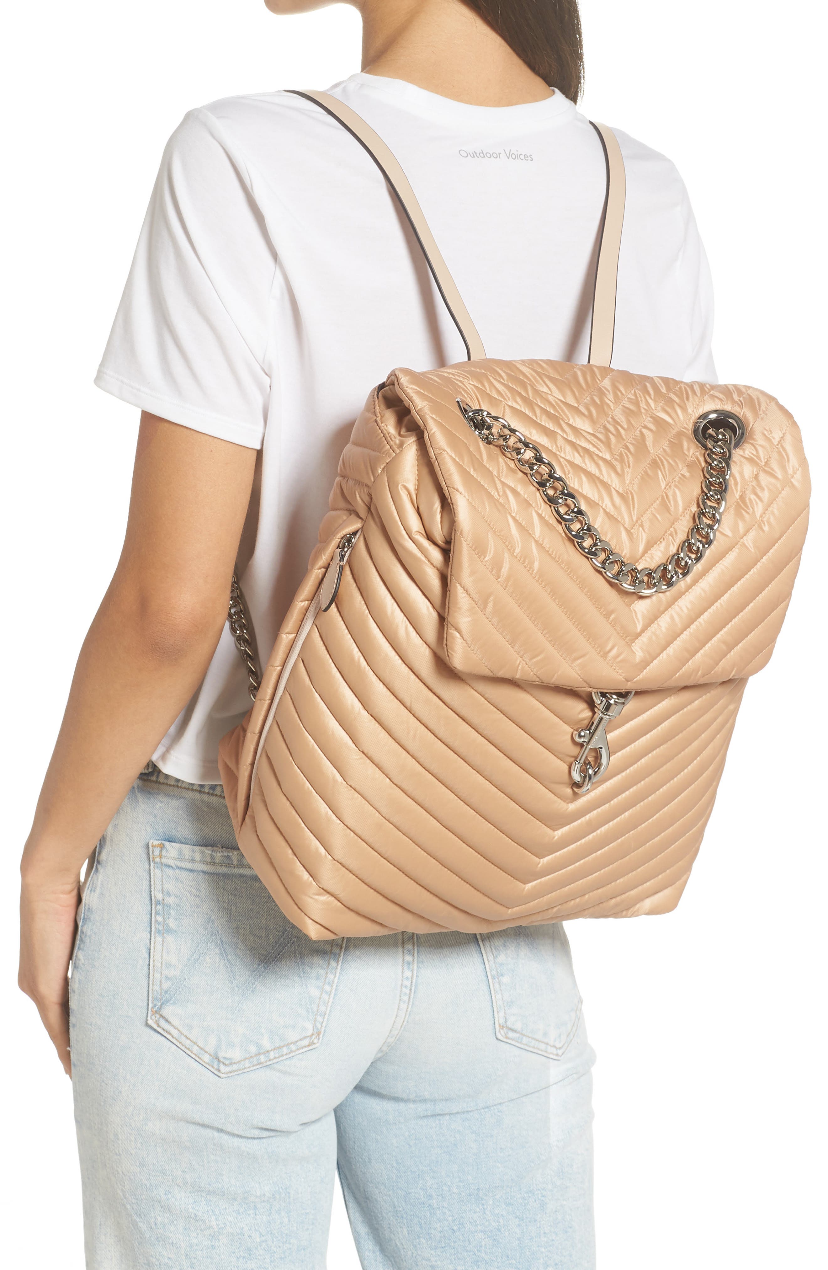 Rebecca Minkoff Edie Quilted Backpack, Alternate, color, 