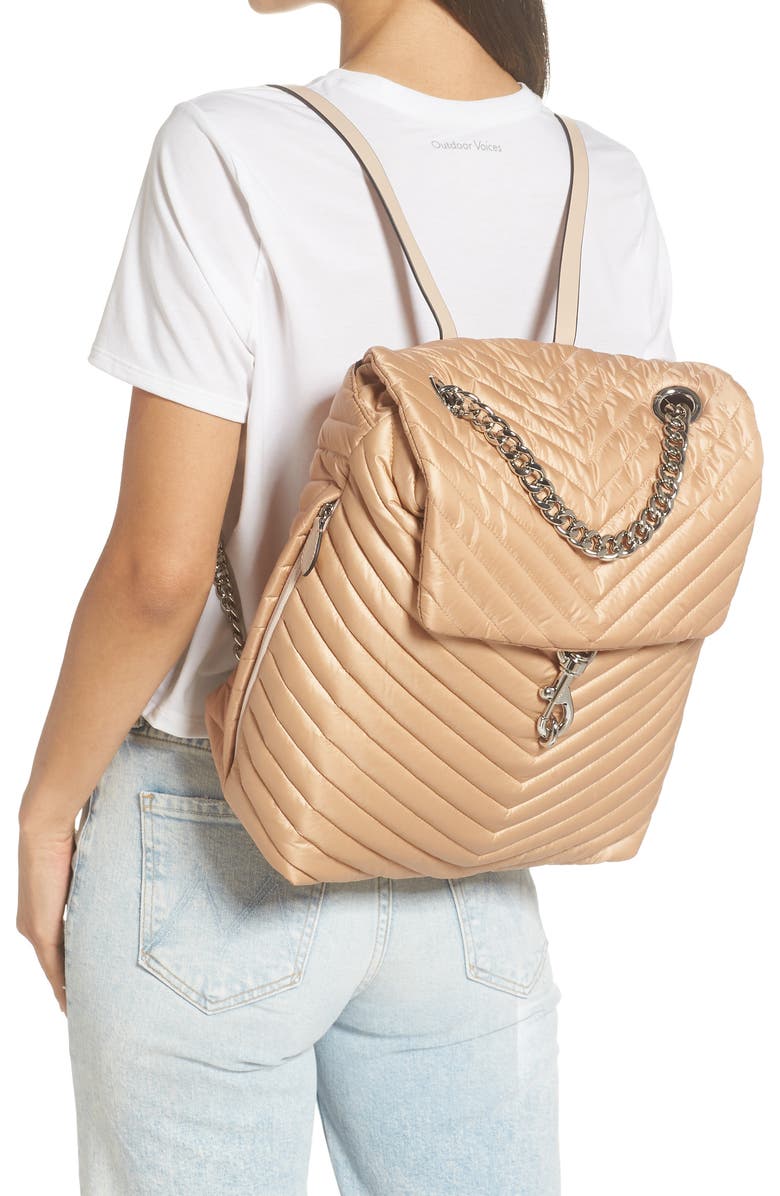 Rebecca Minkoff Edie Quilted Backpack, Alternate, color,