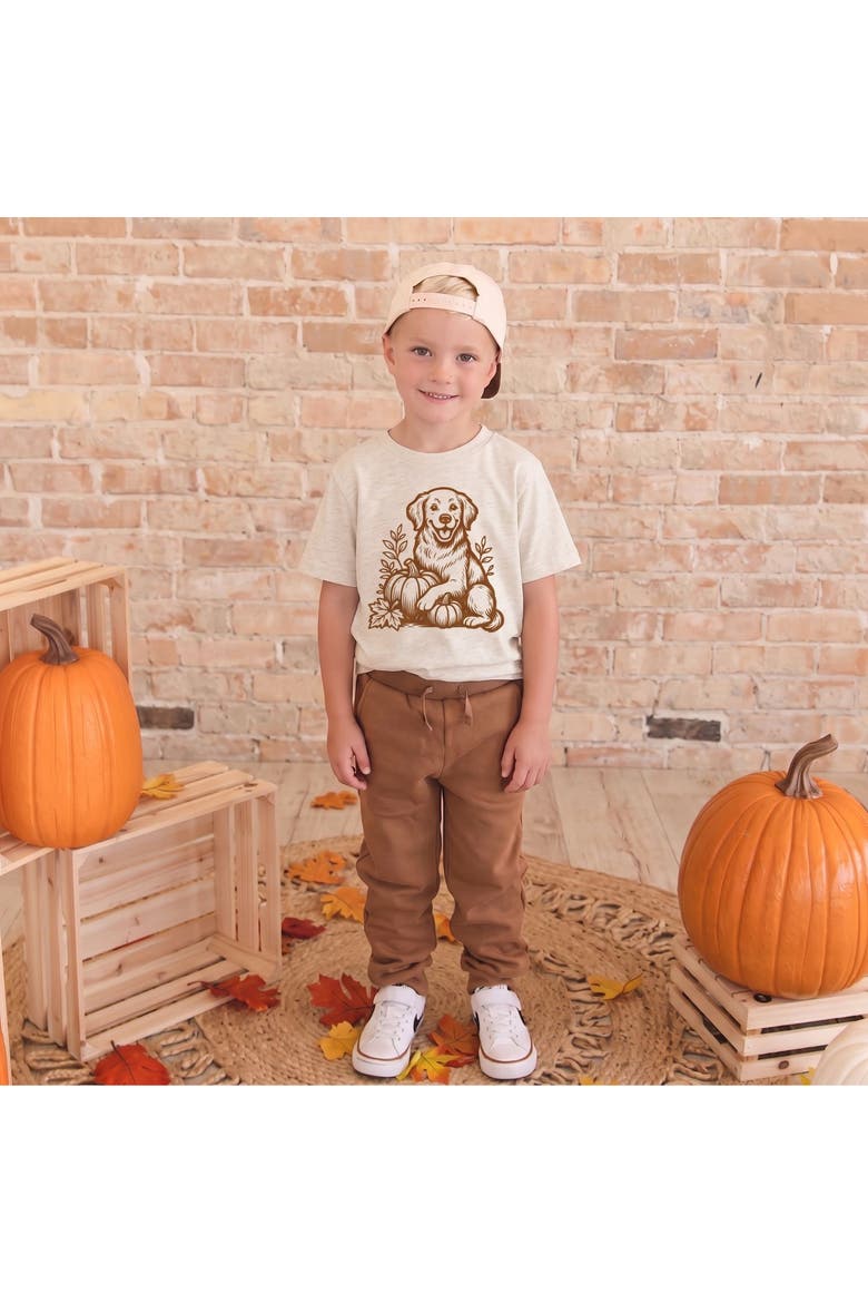 Golden Retriever Harvest Short Sleeve T-Shirt, Alternate, color, Natural Heather