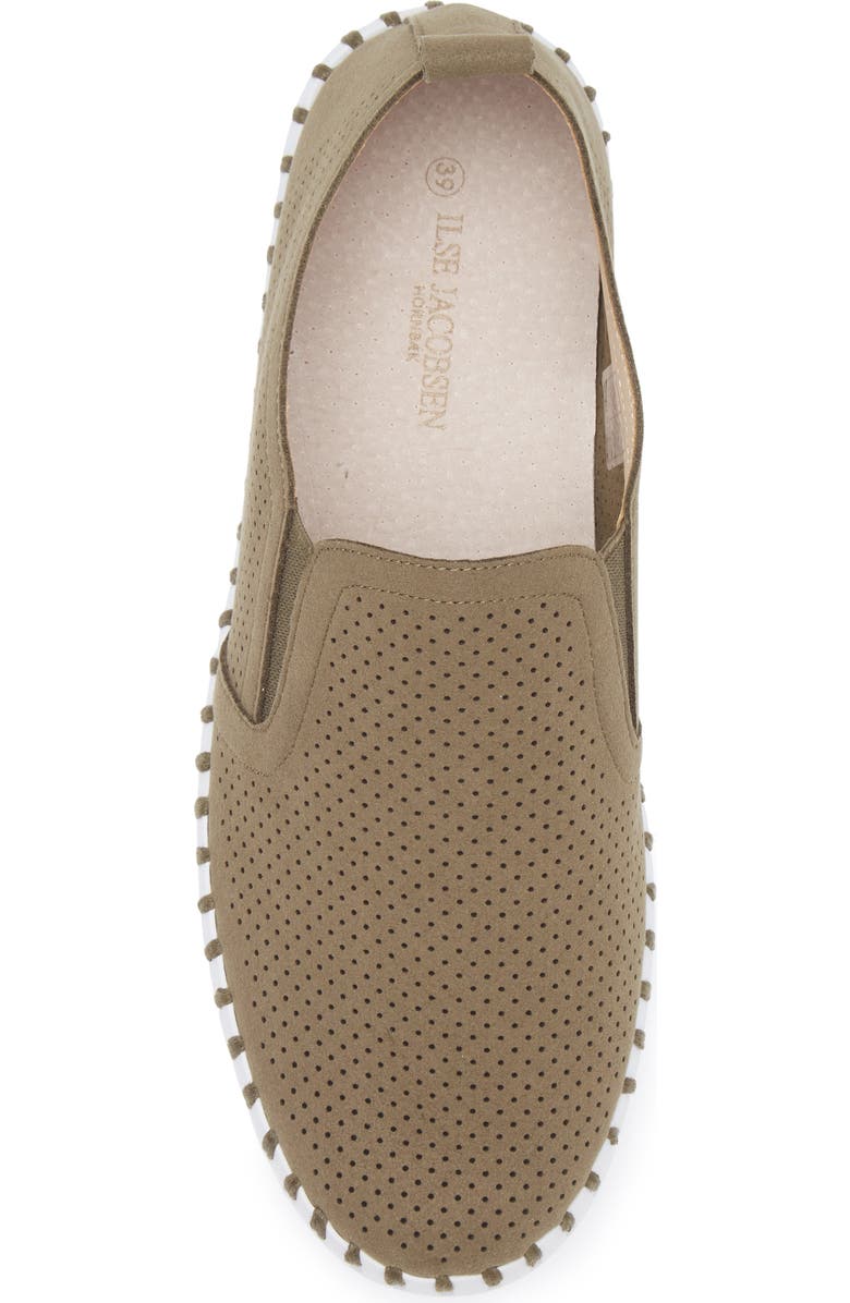 Ilse Jacobsen Tulipu Perforated Platform Sneaker, Alternate, color, Deep Olive