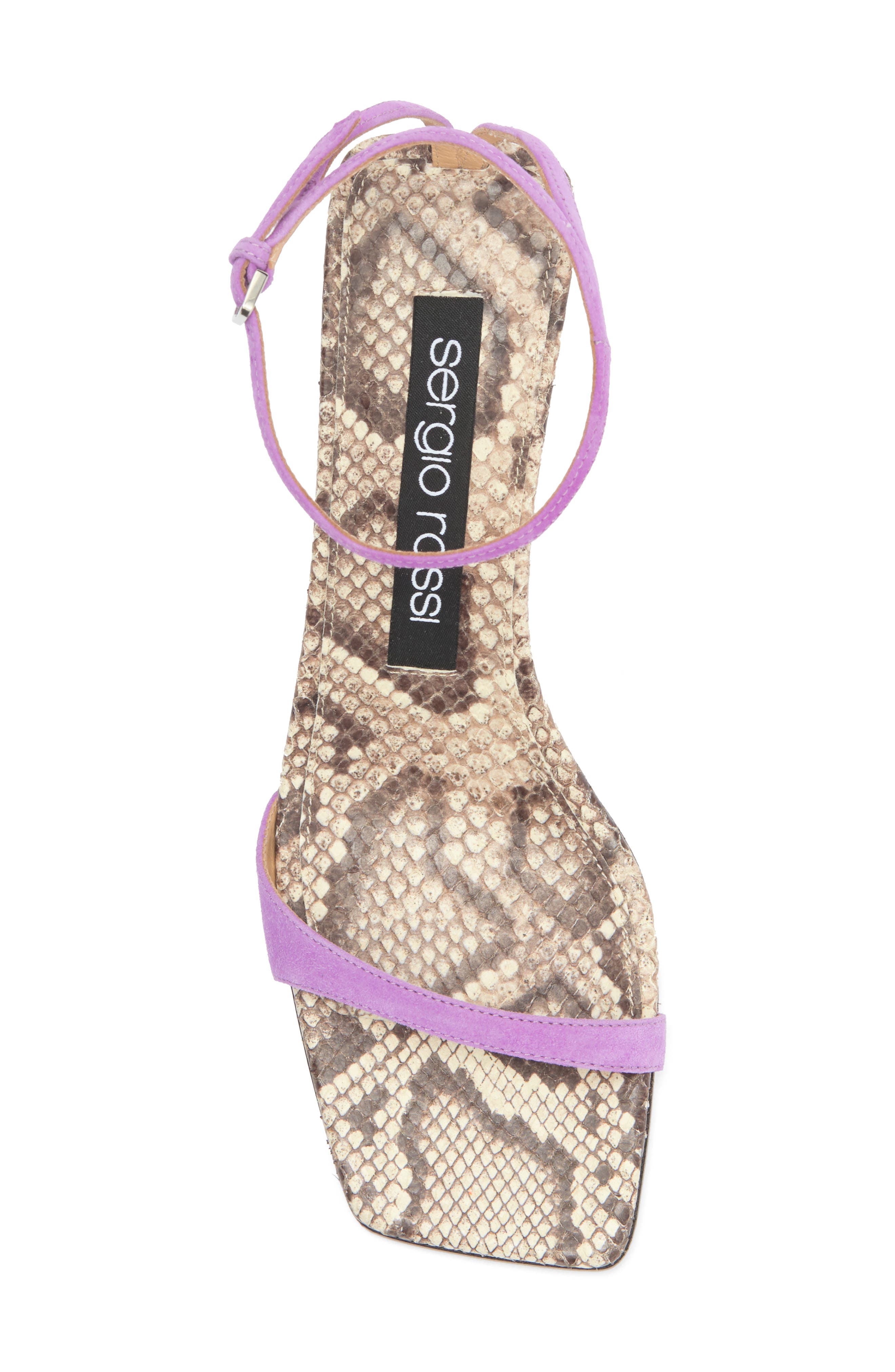 Sergio Rossi Kitten Heel Ankle Strap Sandal, Alternate, color, 