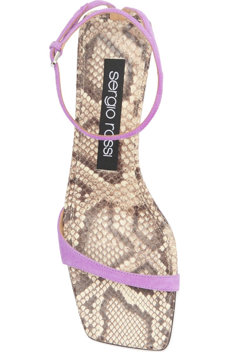 Sergio Rossi Kitten Heel Ankle Strap Sandal, Alternate, color,