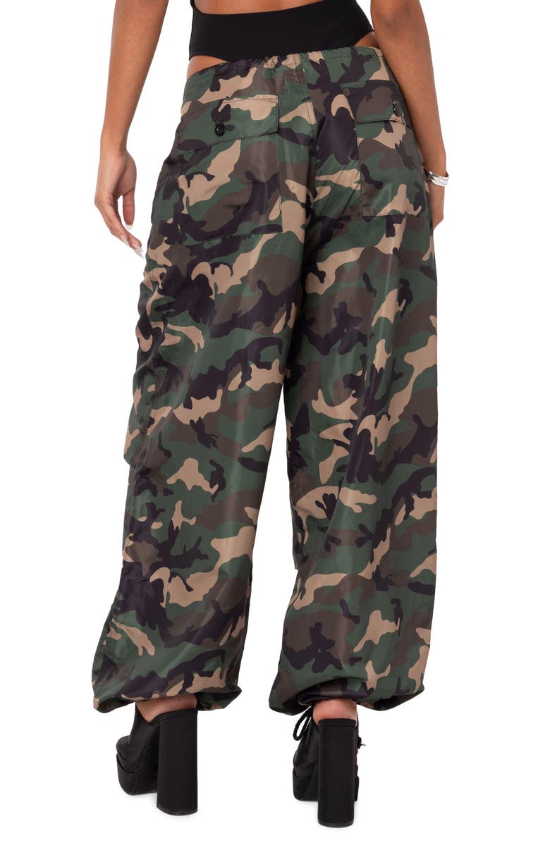EDIKTED Camouflage Cargo Pants, Alternate, color, 