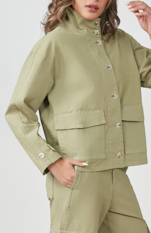 Shop Lola Jeans Jodie Utility Jacket In Artichoke