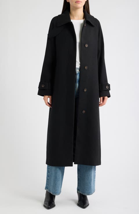 Plaid Funnel Neck Coat