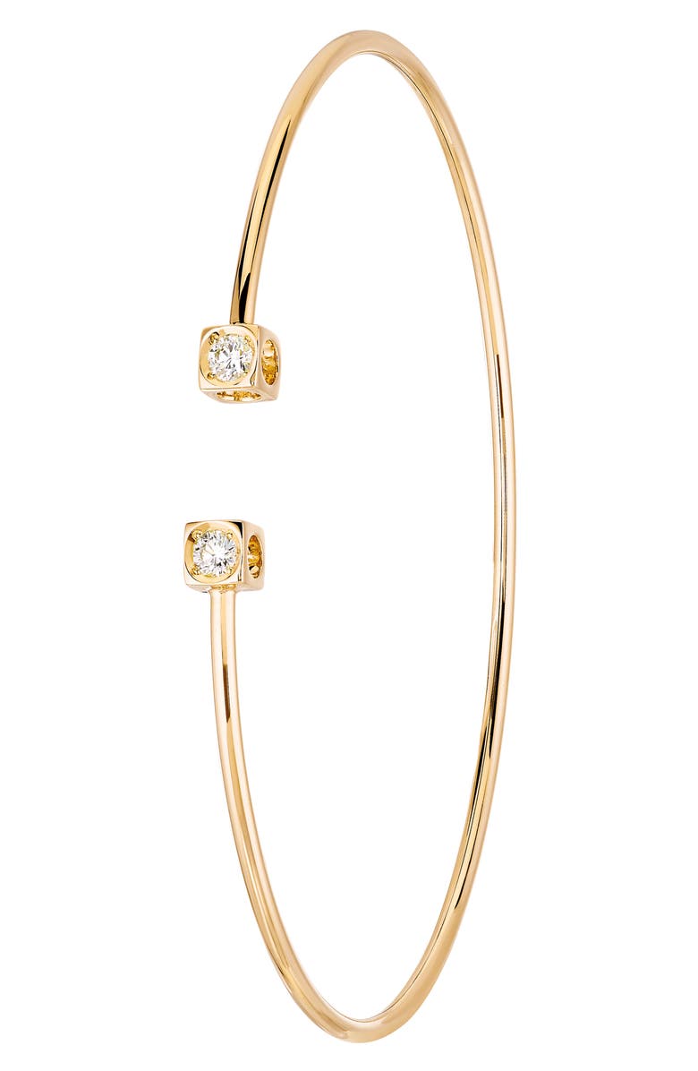 Dinh Van Le Cube Diamant Small 18K Gold Flex Bracelet, Main, color, 