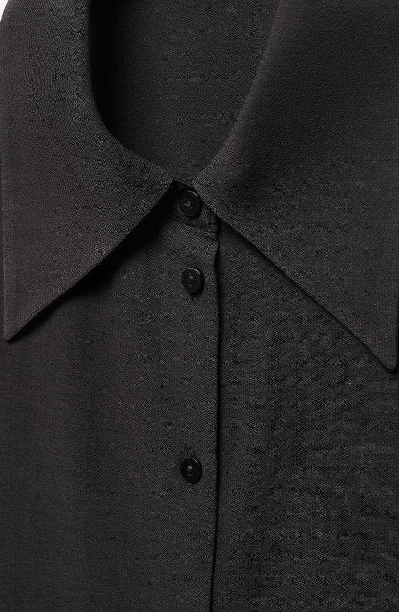MANGO Swallowtail Collar Button-Up Shirt, Alternate, color, 