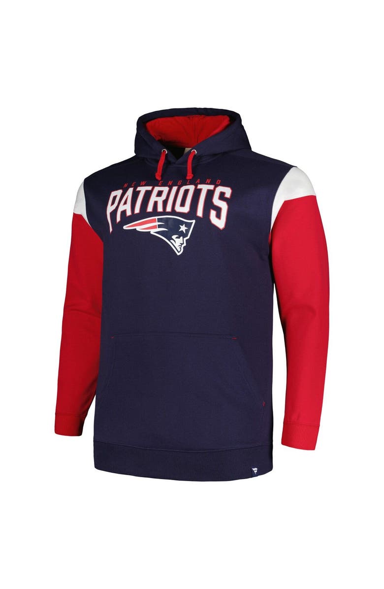 PROFILE Men's Profile Navy New England Patriots Big & Tall Trench Battle Pullover Hoodie, Alternate, color, Navy