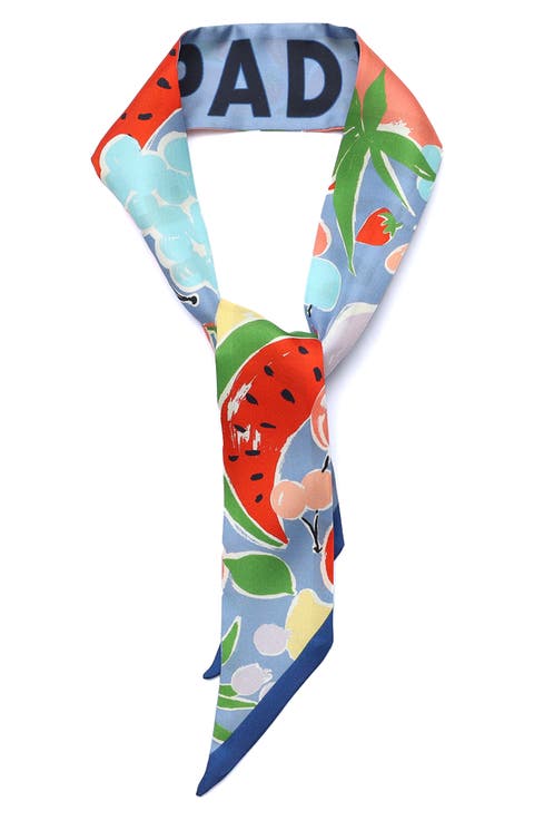 summer fruit skinny silk scarf