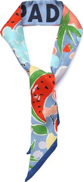 Kate Spade summer fruit skinny silk scarf