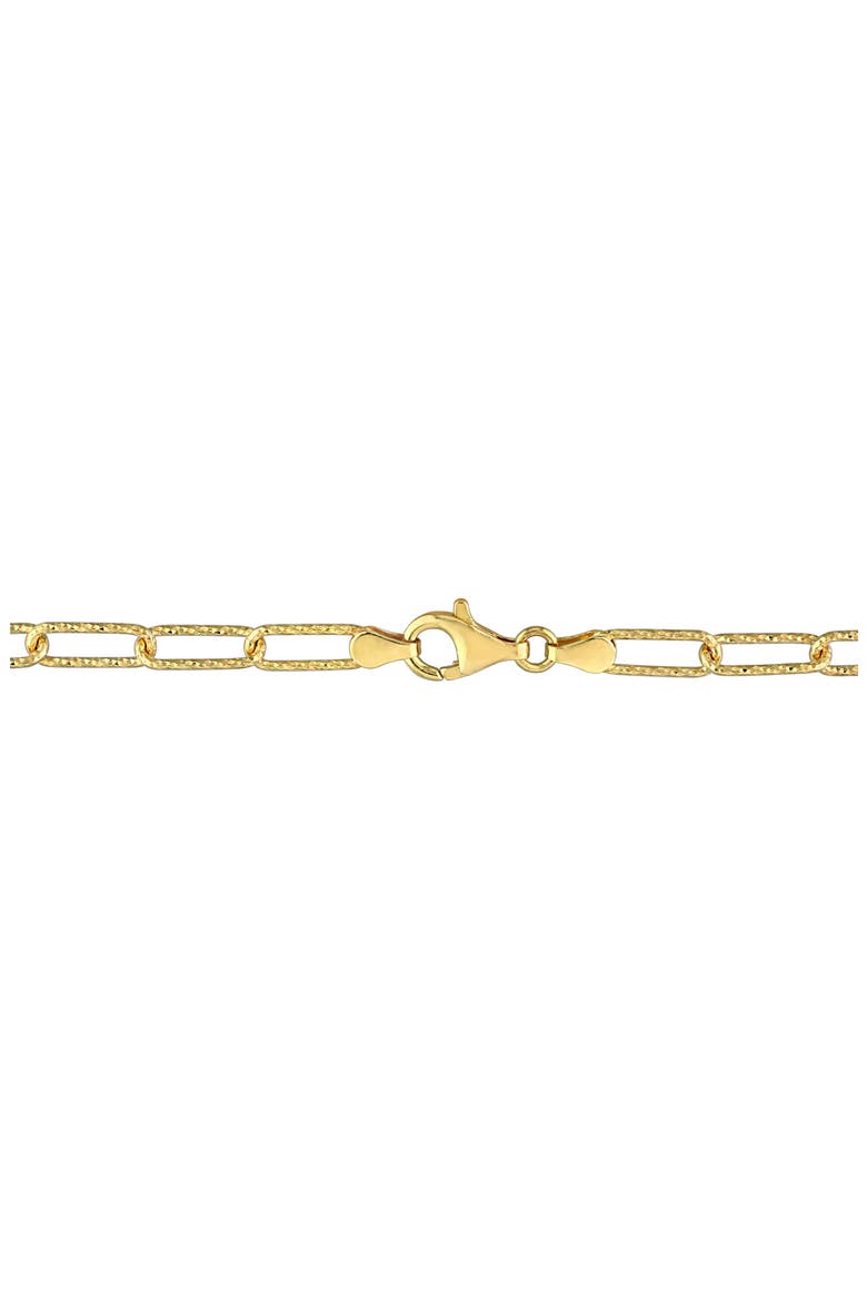 Paper Clip Chain Necklace, Alternate, color, GOLD