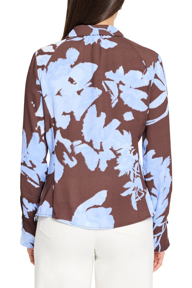 Cloud Blossom Long Sleeve Button-Up Shirt, Alternate, color, BROWN MIX