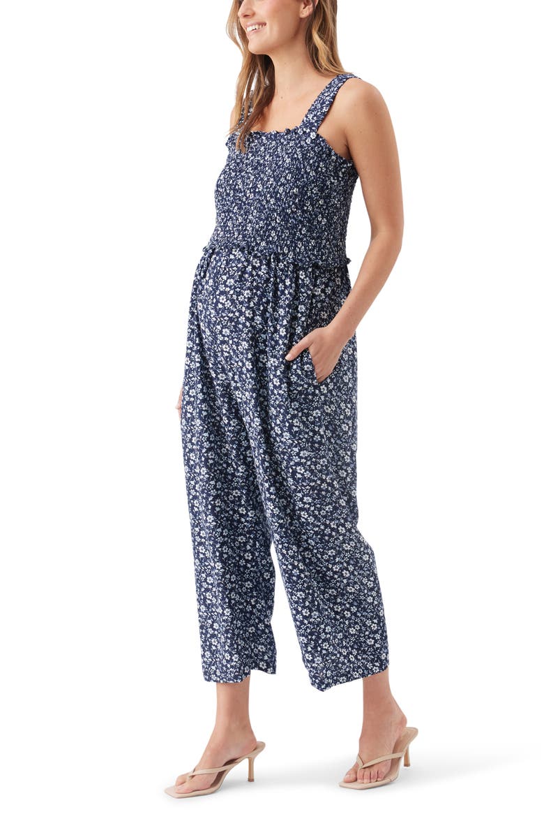 Ripe Maternity Elodie Nursing Jumpsuit, Alternate, color, Navy