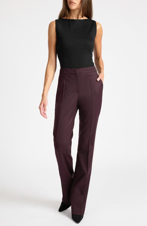 Santorelli Amara Straight Leg Pant In Brown