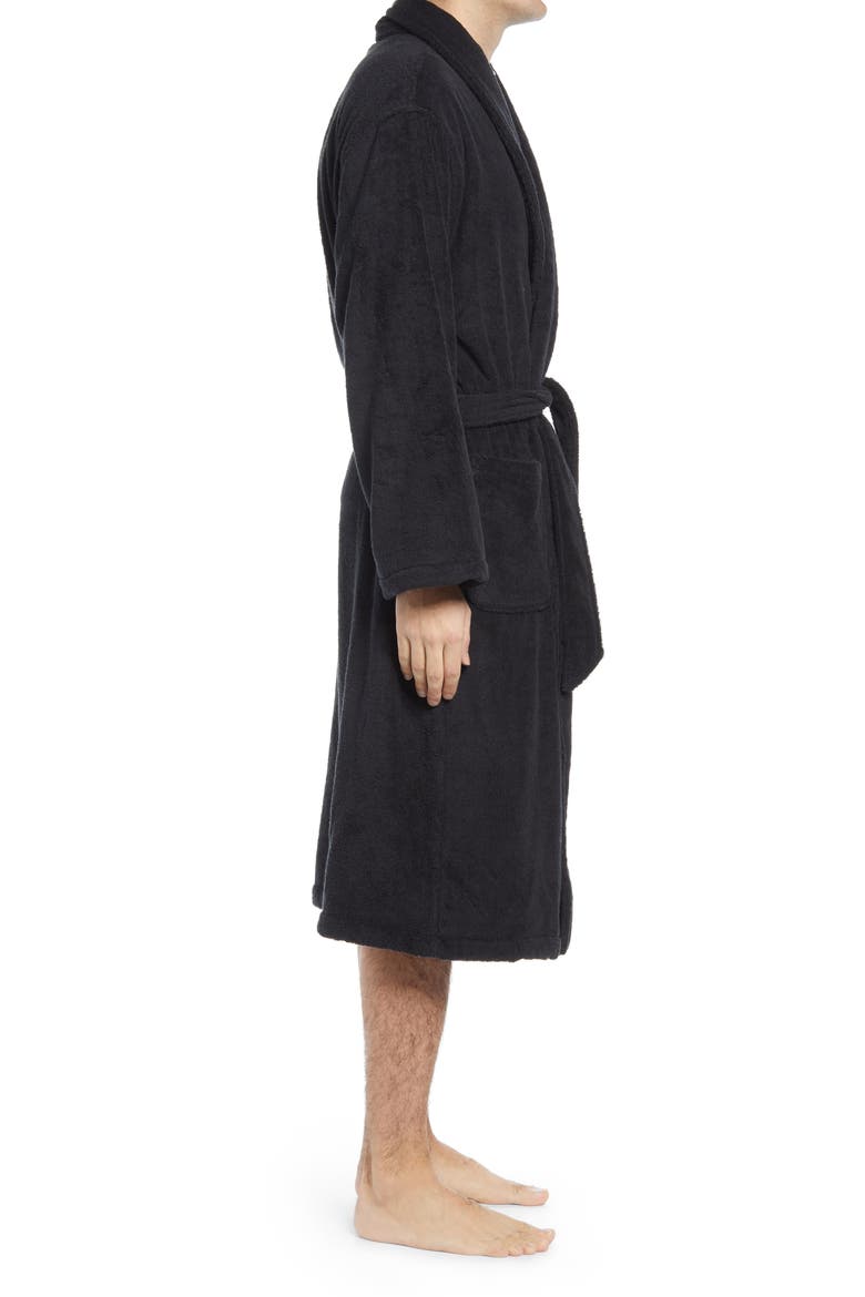 Martini Bear Men's Robe, Alternate, color, BLACK