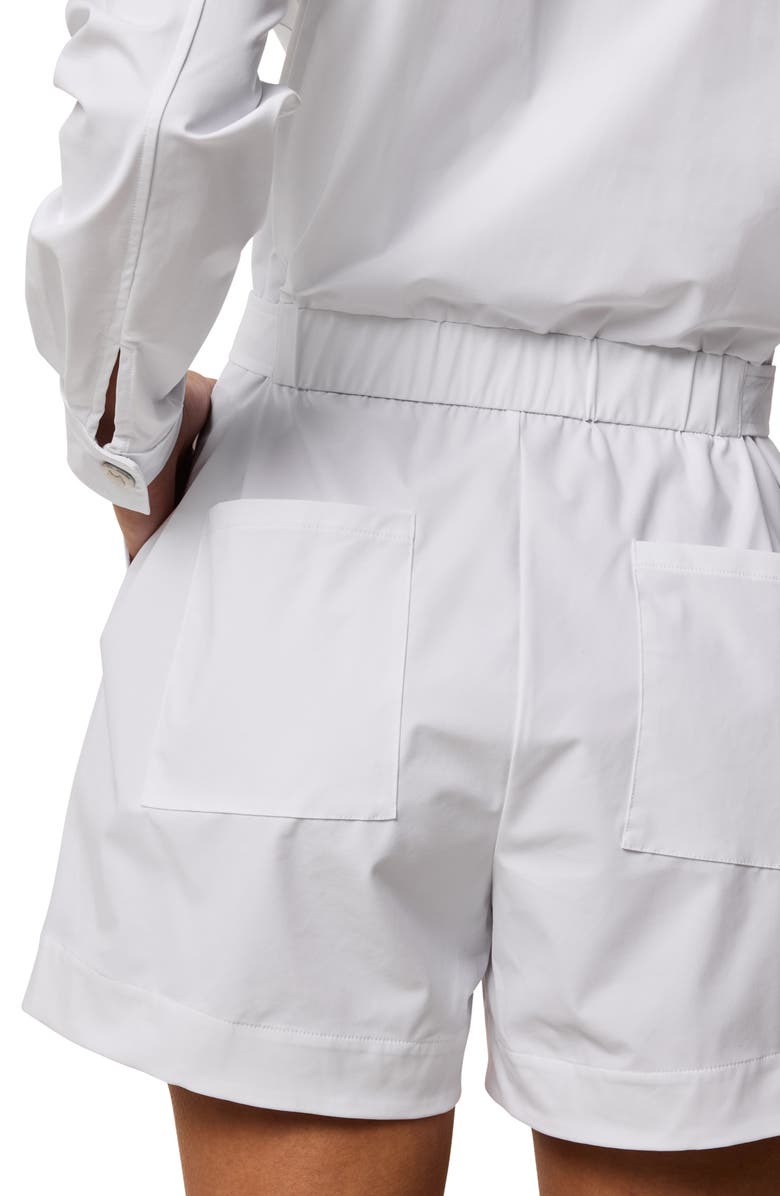 Greyson Phoenix Long Sleeve Tie Waist Romper, Alternate, color, Arctic