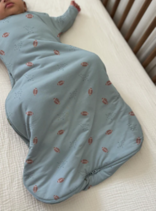 Gunamuna Long Sleeve Transitional Swaddle Sleep Bag, 1.0 Tog In Blue