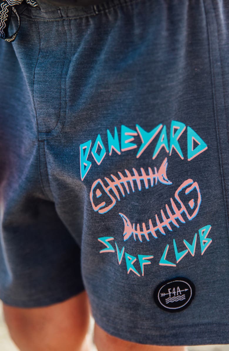 Feather 4 Arrow Kids' Classic Boneyard Club Board Shorts, Alternate, color, 