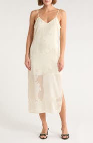 Leith Jacquard Slip Dress