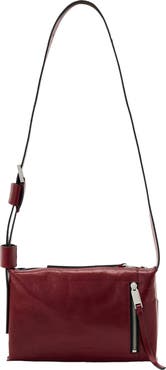 AllSaints Alba Shine Leather Crossbody Bag