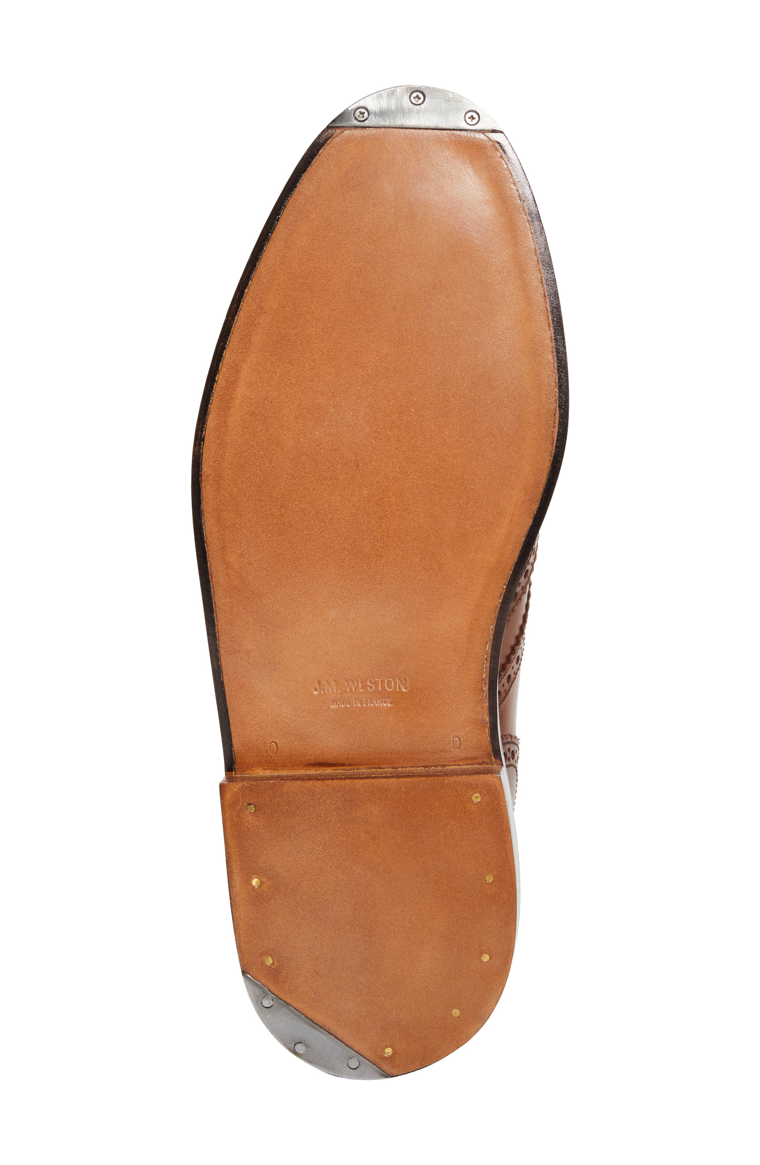 JM WESTON Triple Sole Wingtip Derby, Alternate, color, Tan