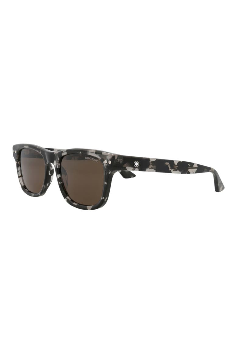 53mm Square Sunglasses, Alternate, color, BLACK BLACK BROWN