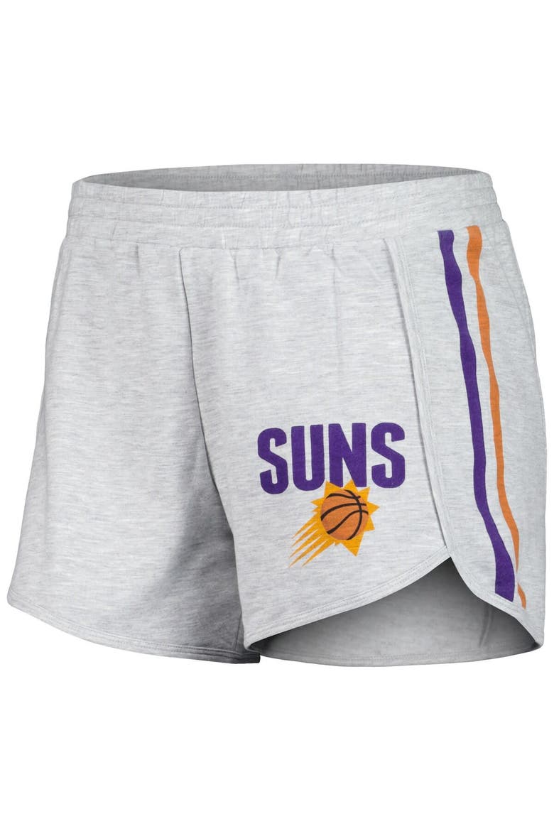 Women's Concepts Sport Gray Phoenix Suns Cedar Long Sleeve T-Shirt & Shorts Sleep Set, Alternate, color, Gray