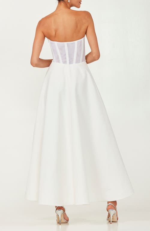 Helsi Grace Strapless Fit & Flare Dress In Off White