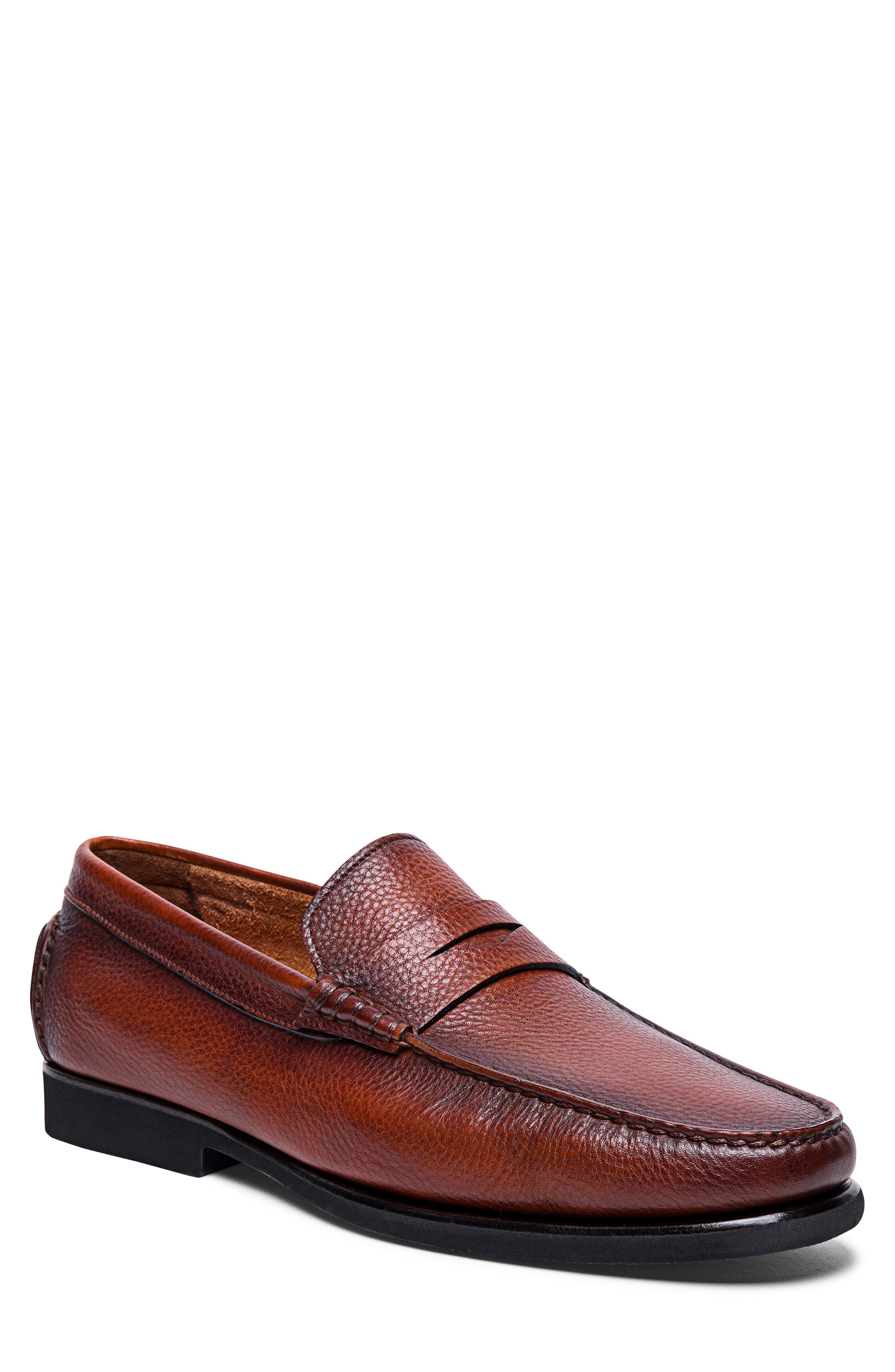 Santoni Ikangia Penny Loafer, Main, color, Brown