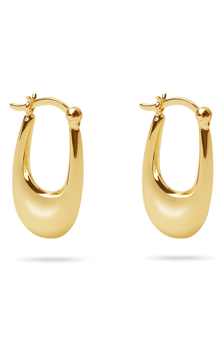 Argento Vivo Sterling Silver Oval Chunky Hoop Earrings, Main, color,