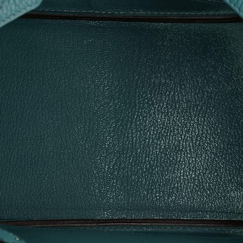 Pre-owned Hermes  Hermes Birkin Handbag Green Clemence With Gold Hardware 30