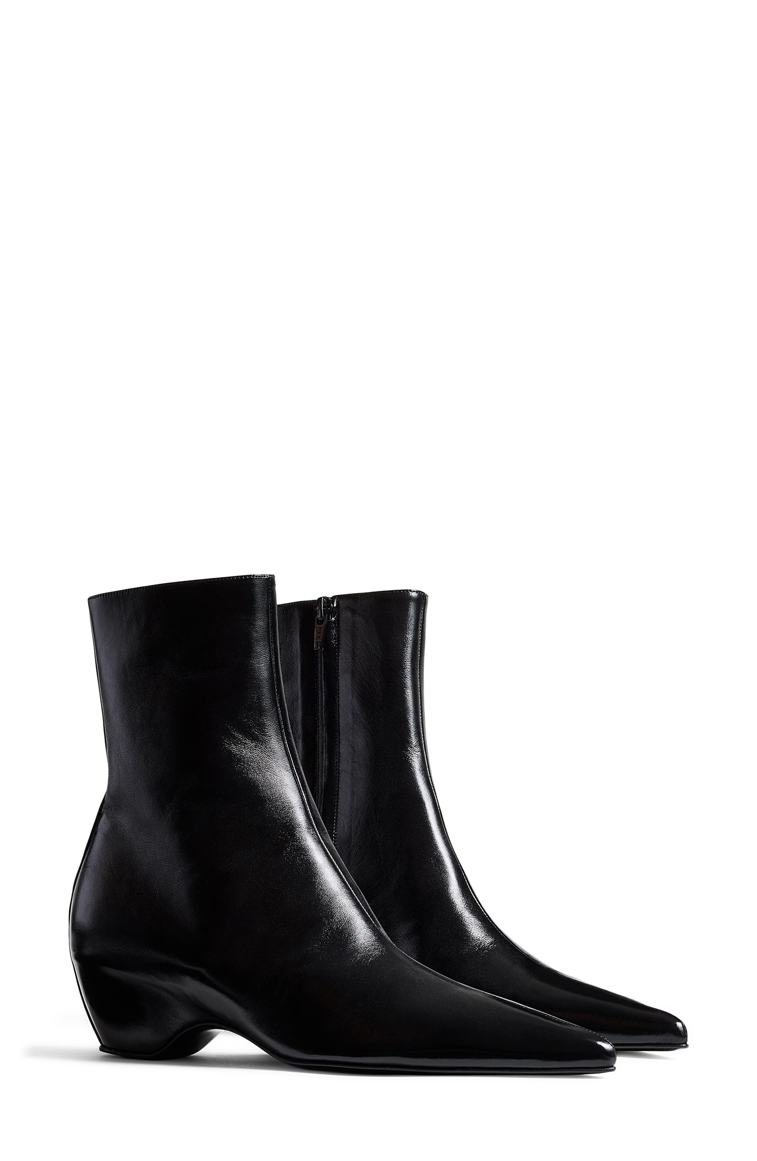 Sybil Pointed Toe Bootie, Main, color, BLACK