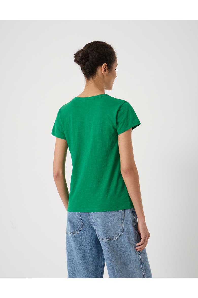 Slim Fit Slub Cotton V-Neck T-Shirt, Alternate, color, Bright Green
