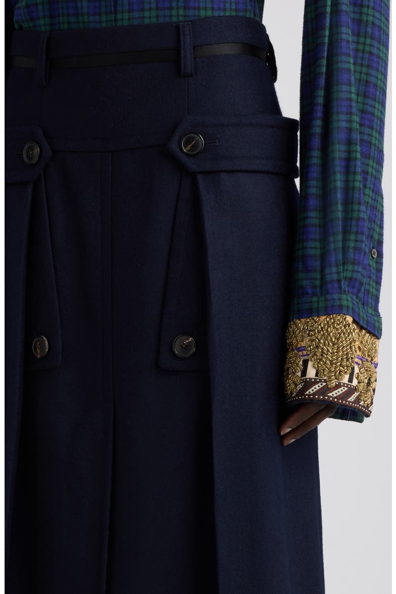 Sente Midi Skirt, Alternate, color, NAVY