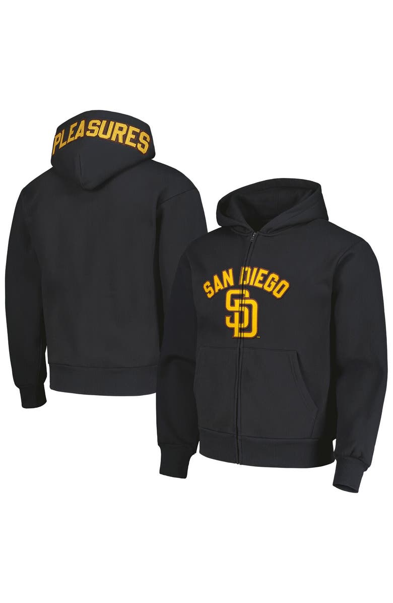 PLEASURES Men's PLEASURES Black San Diego Padres Opening Day Full-Zip Hoodie, Alternate, color,