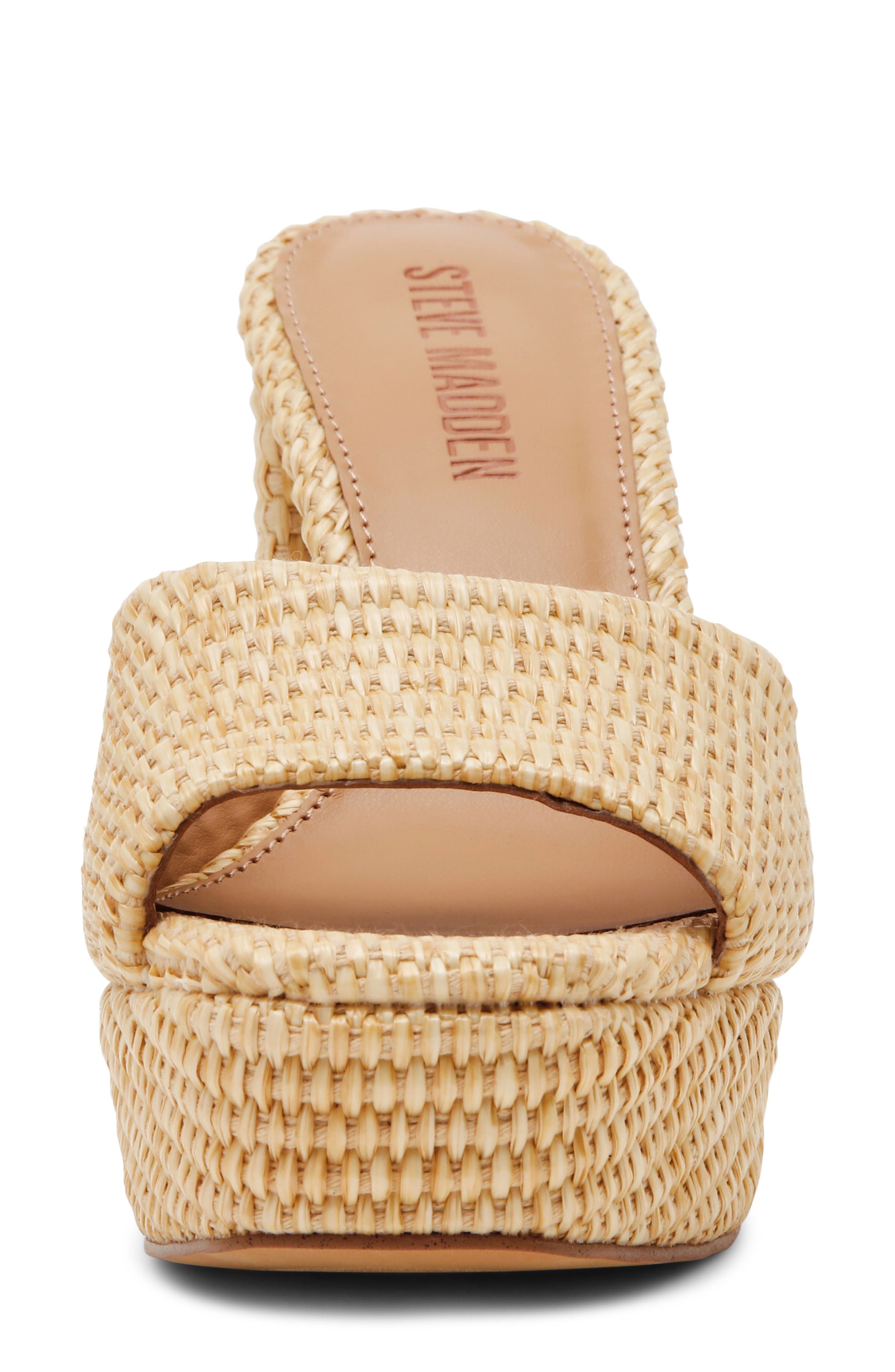 Steve Madden Joel Platform Sandal, Alternate, color, Natural Raffia