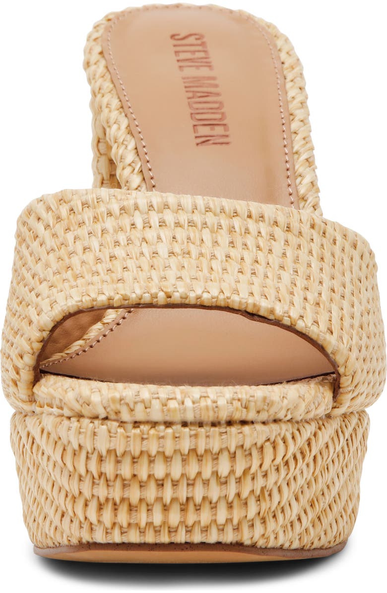 Steve Madden Joel Platform Sandal, Alternate, color, Natural Raffia