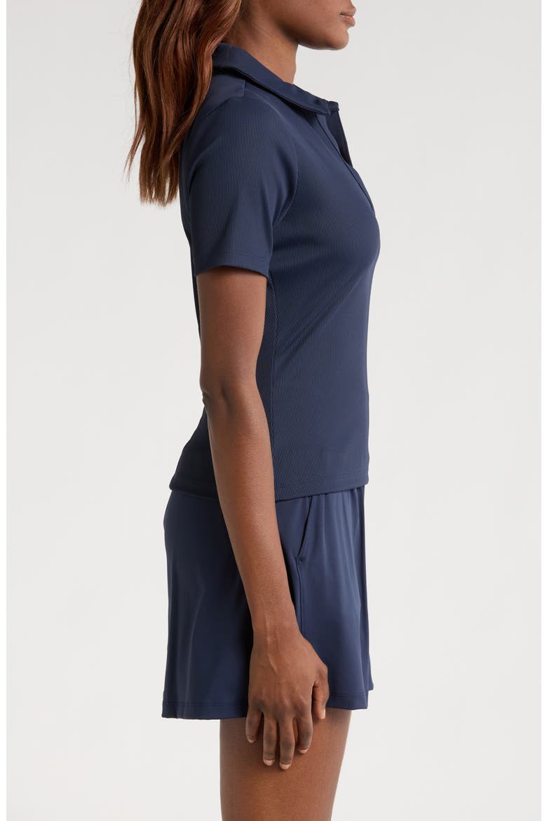 Moveknit Rib V-Neck Polo, Alternate, color, NAVY BLAZER